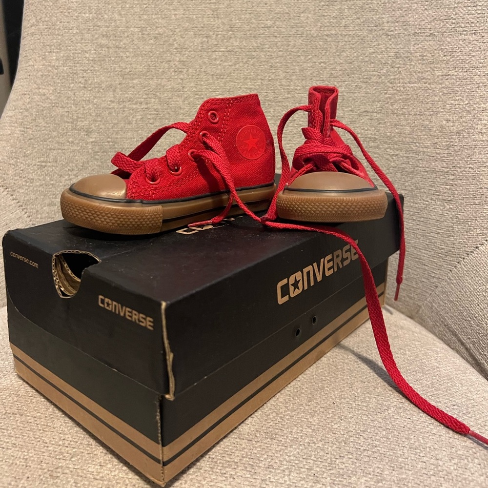 Red toddler converse